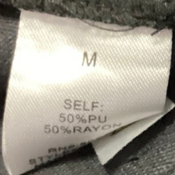 Pacsun Women's Black Faux Leather Flared Bootcut Mid Rise Trousers Pants Size M - Picture 5 of 5